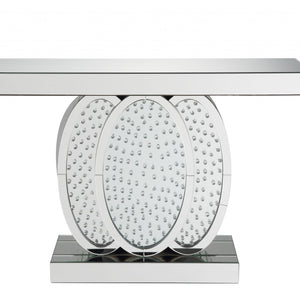 Clear Glass And Faux Crystal Console Table