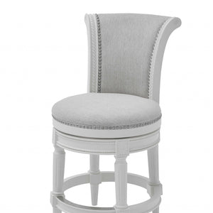 Modern Farmhouse White Counter Height Bar Stool