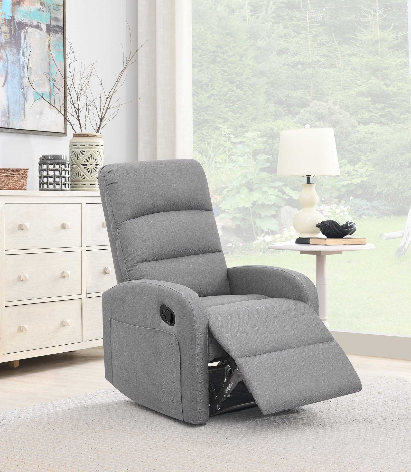 Relaxing Dawn Gray Recliner Chair