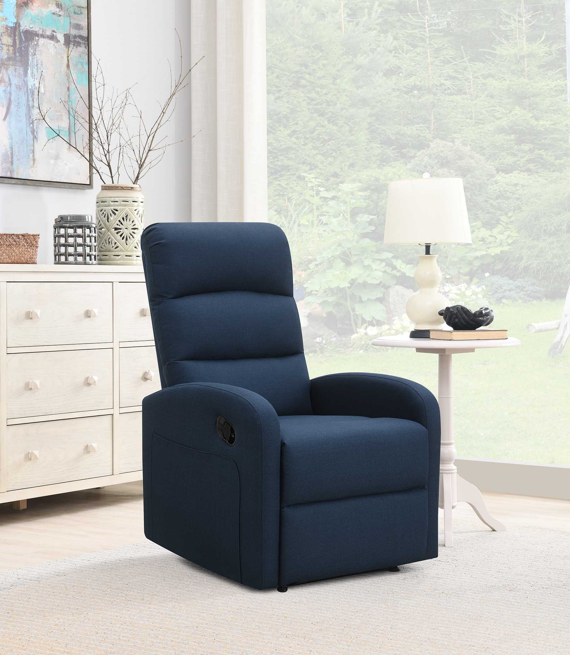Relaxing Navy Blue Recliner Chair