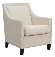 Beige Upholstered Accent Chair