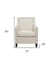 Beige Upholstered Accent Chair