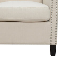 Beige Upholstered Accent Chair