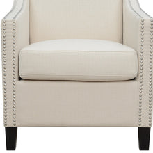 Beige Upholstered Accent Chair