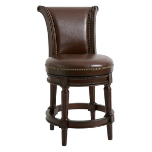 Walnut Hardwood Frame Upholstered Bar Stool 39"