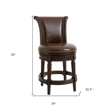 Walnut Hardwood Frame Upholstered Bar Stool 39