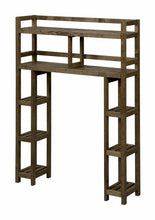 Chestnut Finish 2 Tier Solid Wood Over Toilet Organizer