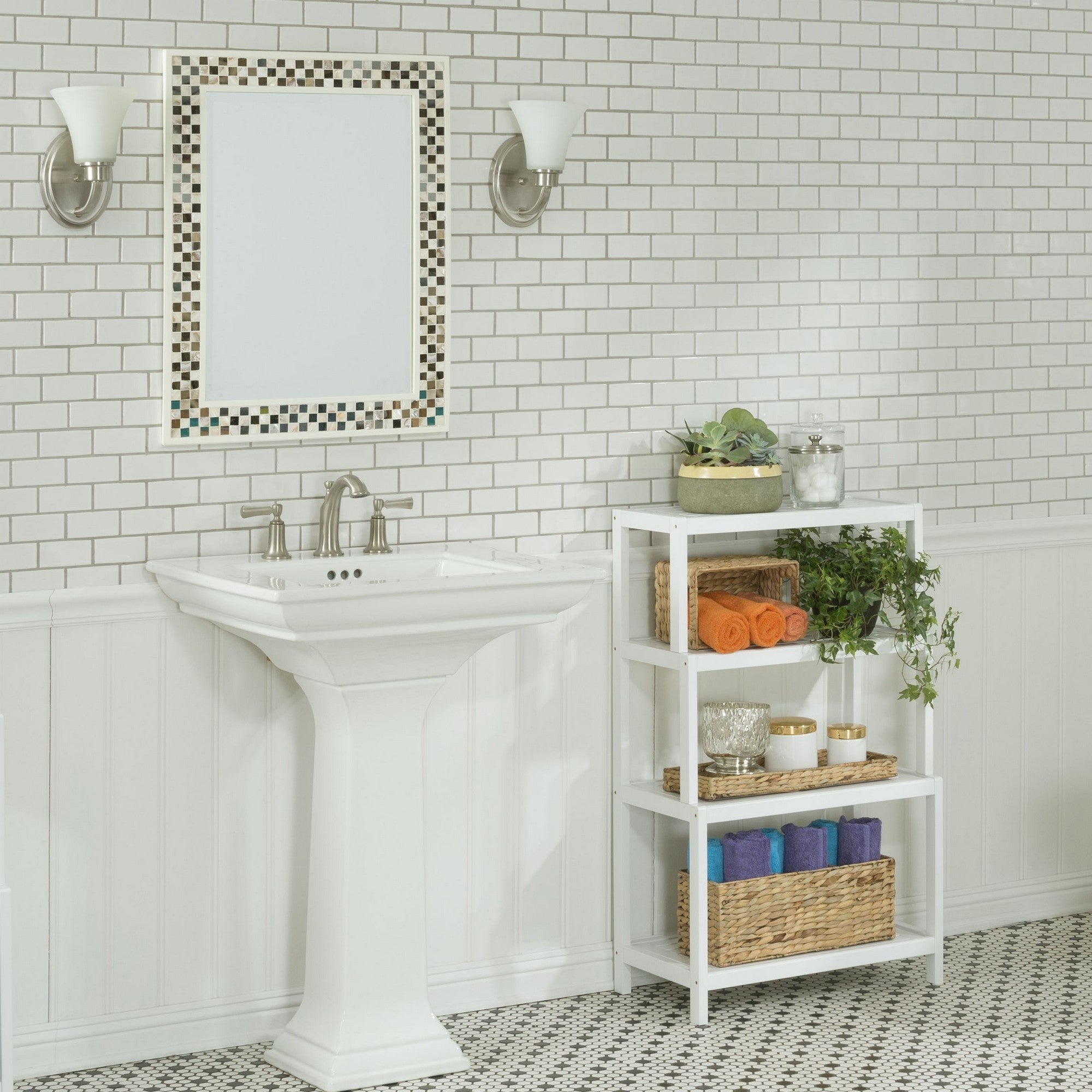 37" Bookcase With 4 Shelves In White