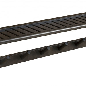 Wood Large Peg Coat Or Towel Rack With Shelf In Espresso