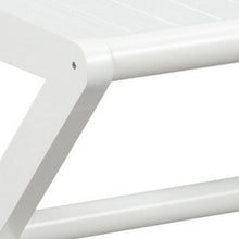 White Finish Solid Wood Bench