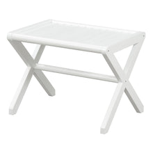 White Finish Solid Wood Bench