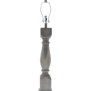 31" Gray Solid Wood Standard Table Lamp