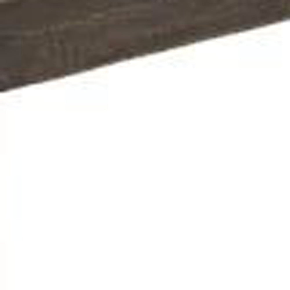 Solid Mango Wood Finish Console Table With Multi Level Shelf