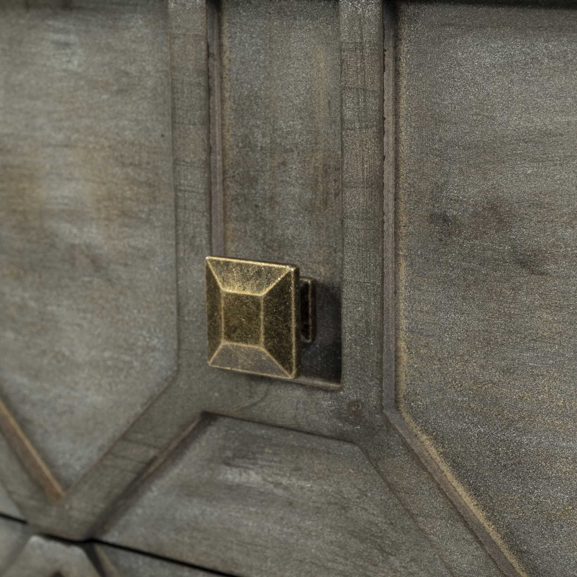 Brown Solid Mango Wood Finish Sideboard With 9 Drawers