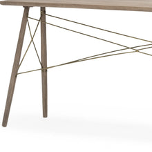Medium Brown Wooden Console Table With 4 Angular Legs