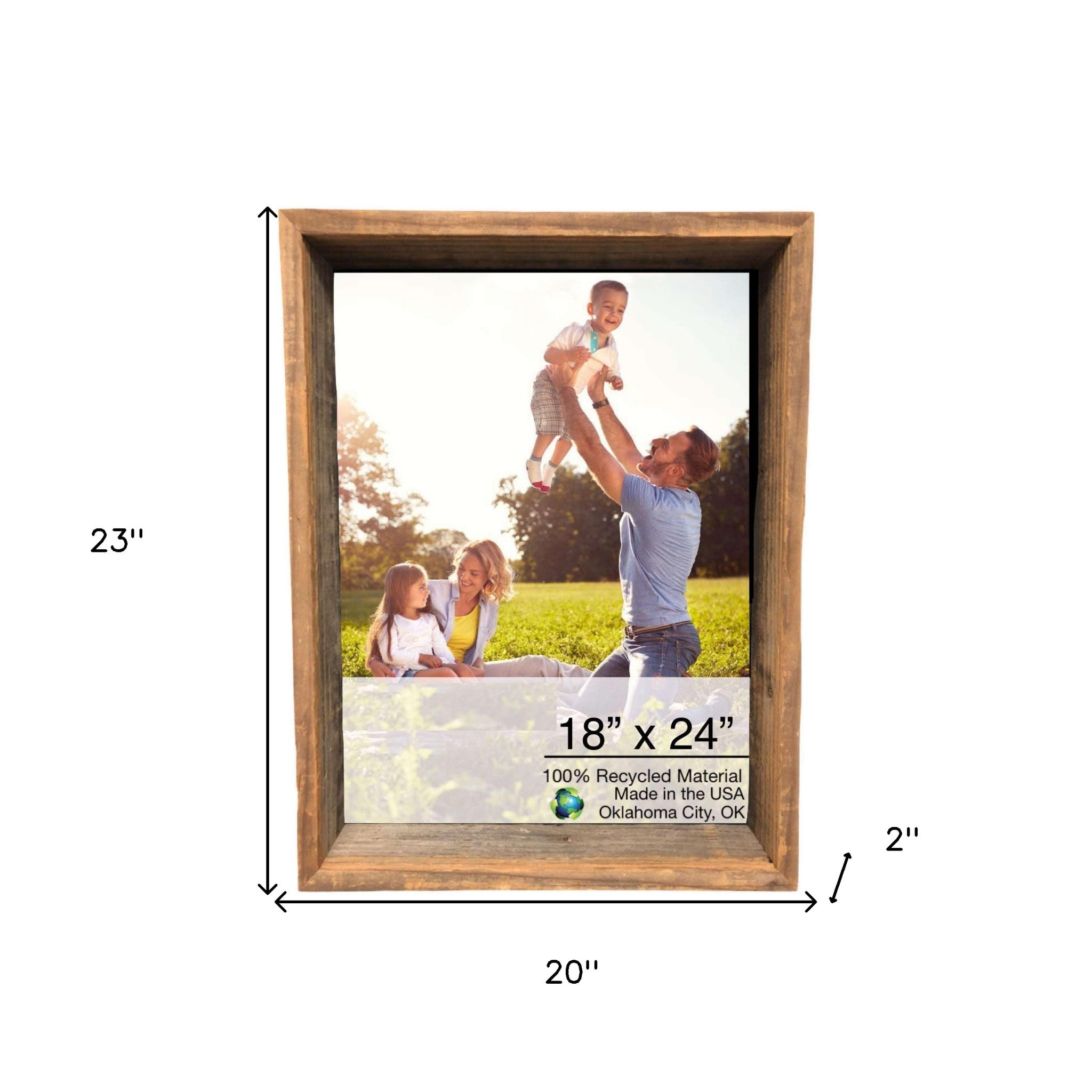 Natural Weathered Grey Picture Frame - 16 x 20