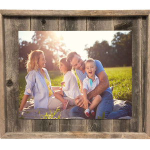 11X14 Weathered Grey Picture Frame With Plexiglass Holder