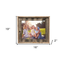 11X14 Weathered Grey Picture Frame With Plexiglass Holder