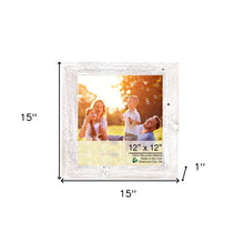 12X12 Rustic White Washed Picture Frame With Plexiglass Holder