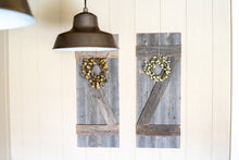 Rustic Natural Weathered Grey Wood Window Shutters With Hanger Set Of 2