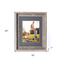 Rustic Cinder Picture Frame With Plexiglass Holder - 16 x 20