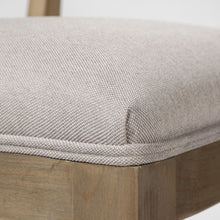 Grey Fabric Wrap With Brown Wooden Base Dining Chair