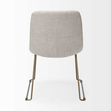 Cream Fabric Seat With Gold Metal Frame Dining Chair