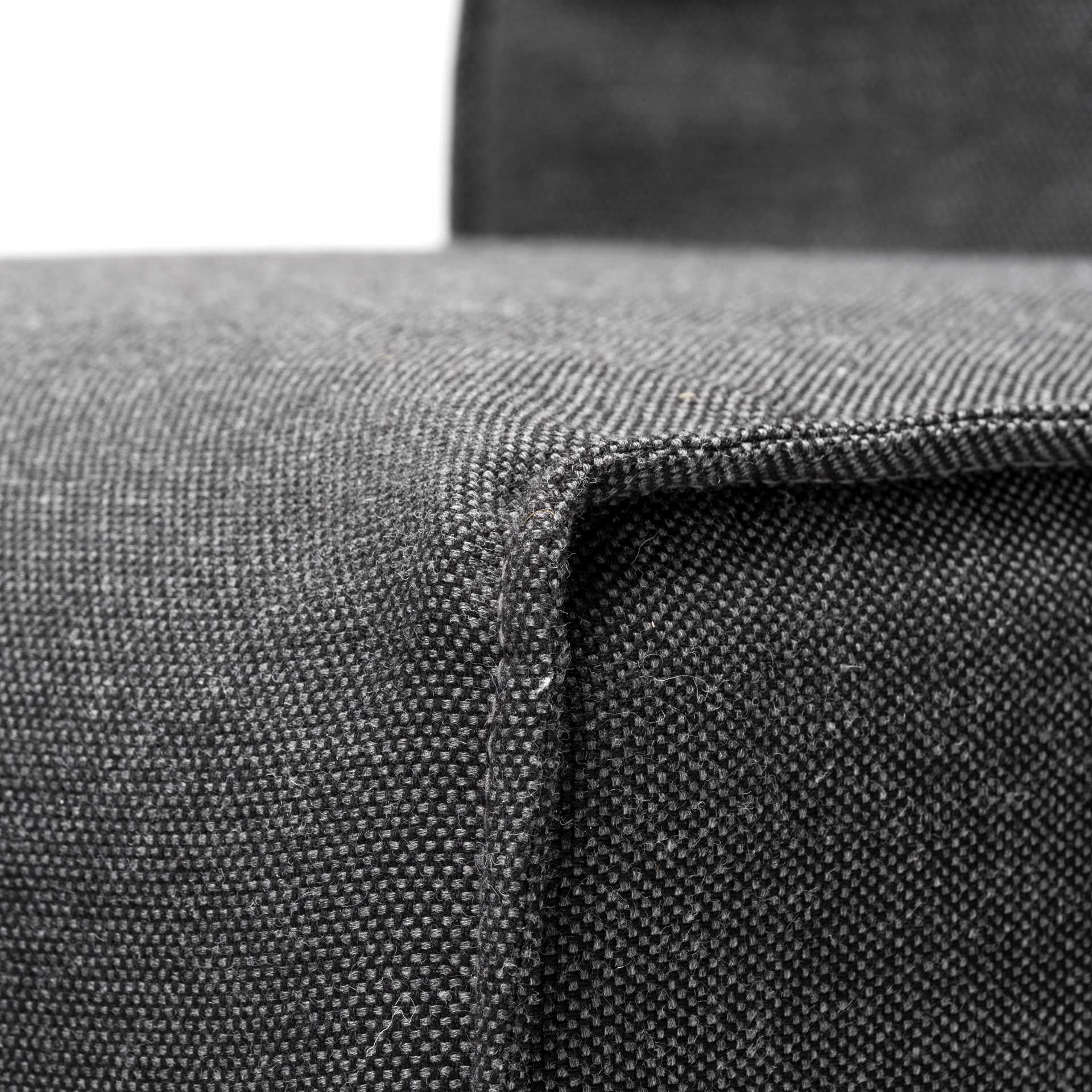 Fully Upholstered Grey Fabric Dining Chair On Casters