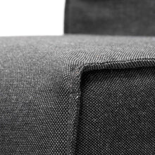 Fully Upholstered Grey Fabric Dining Chair On Casters