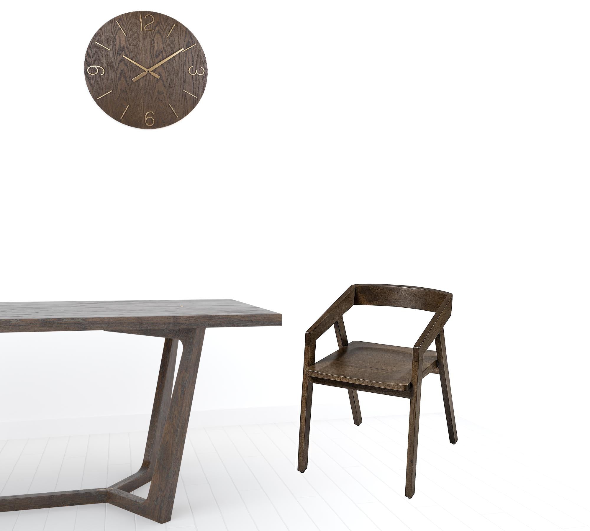 Brown Solid Wood Dining Chair