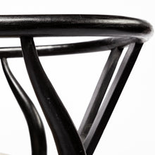 Linen Seat With Black Wooden Base Dining Chair