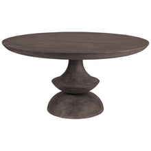 Round Charcoal Gray Solid Wood Table Top And Base Dining Table 60