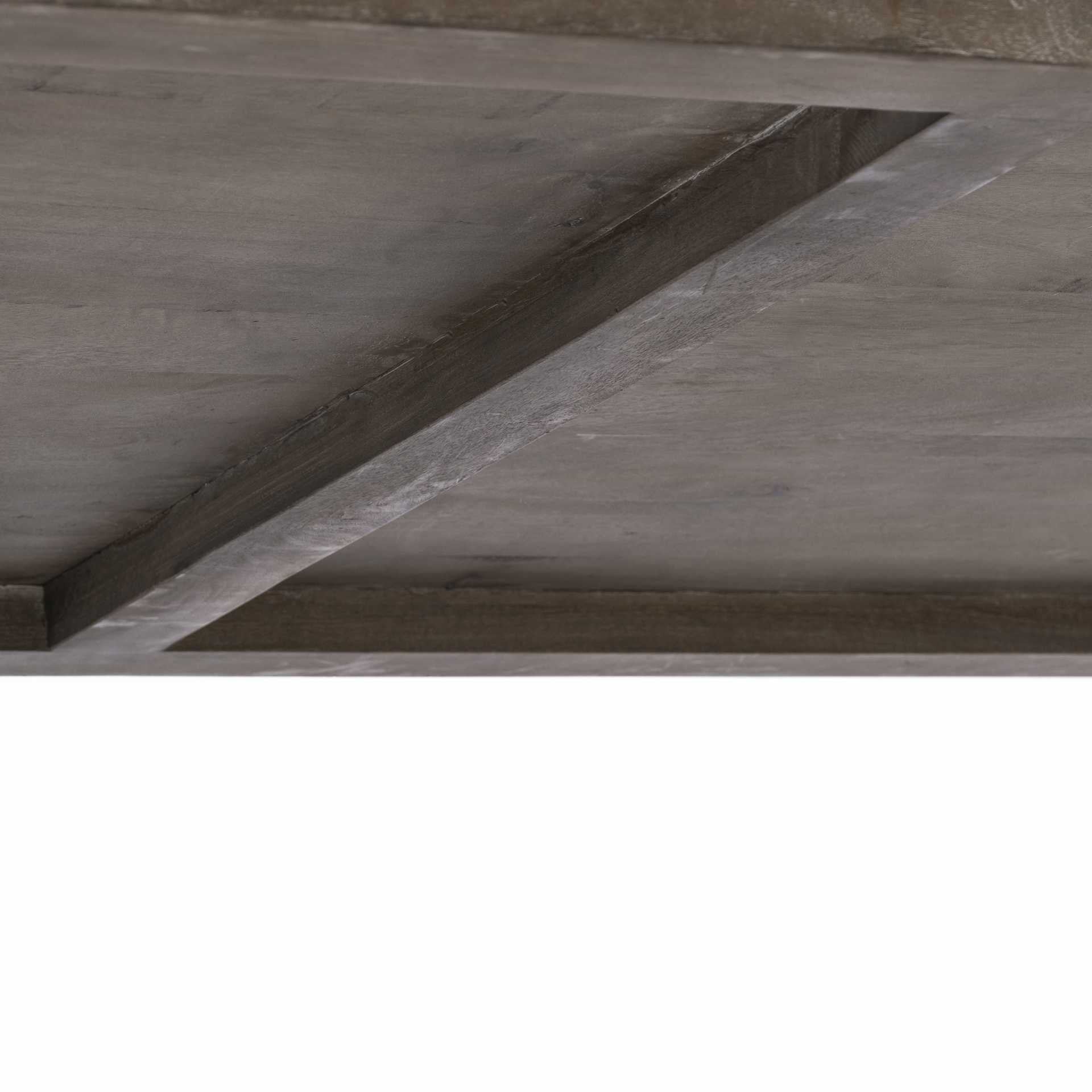 84X40 Grey Solid Wood Top And Base Dining Table