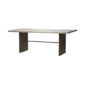 Brown Solid Wood Top And Base Dining Table - 84 x 38