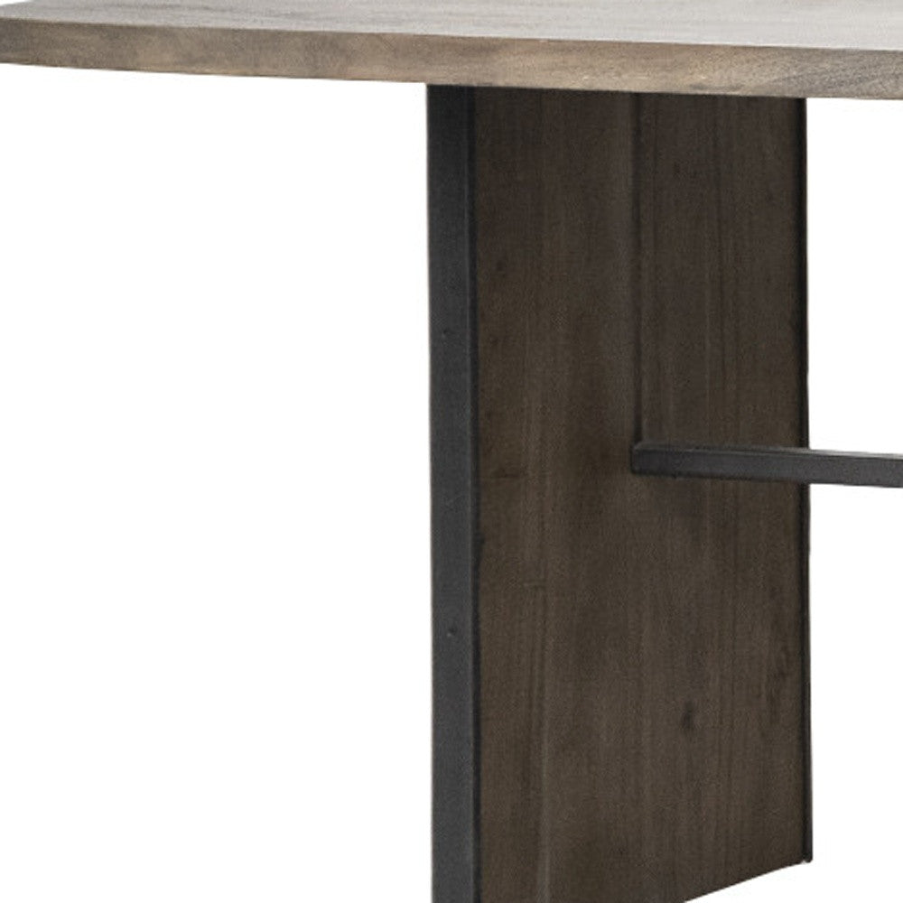 Brown Solid Wood Top And Base Dining Table - 84 x 38