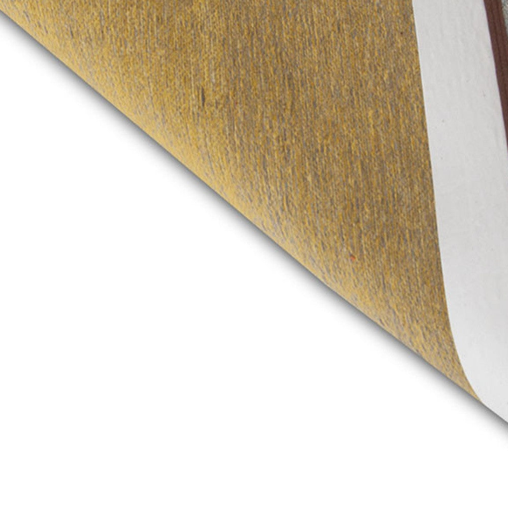 2.5' X 5' Yellow And Gray Patchwork Design Area Rug