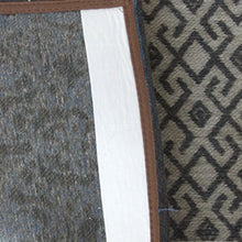2.5' X 5' Blue Grey And Brown Patchwork Design Area Rug