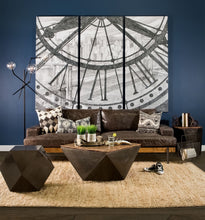 鍍黑鐵茶几，帶釘頭細節六角形