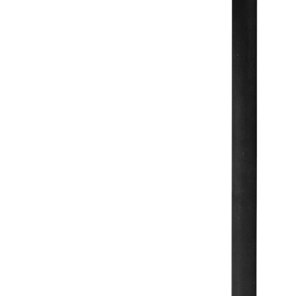 White Marble Round Top Accent Table With Black Iron Base