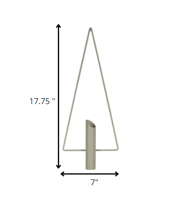 Gray Metal Triangular Planter Wall Decor