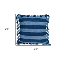 Azul bohemio rústico Cojín