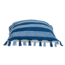 Azul bohemio rústico Cojín