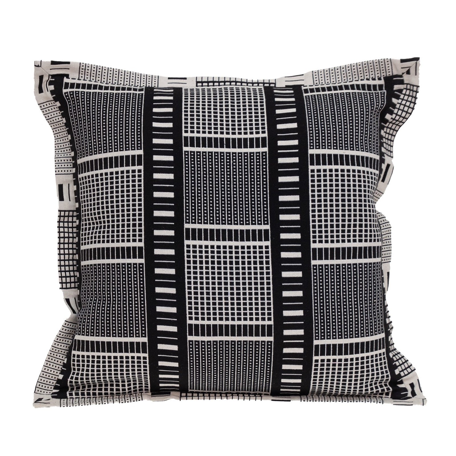 Black And White Abstract Stripes Throw Pillow