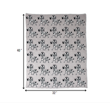 Grey Lots Of Zebras Woven Knitted Baby Blanket