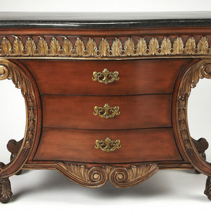 Traditional Style Carved Desk