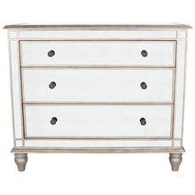 Rectangle Mirrored Three Drawer Console Storage Chest