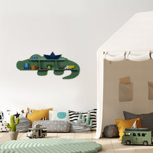 Green Alligator Modern Wall Shelf