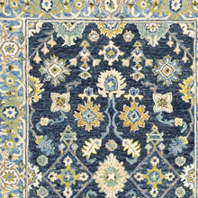 3'X8' Navy And Blue Bohemian Area  Rug