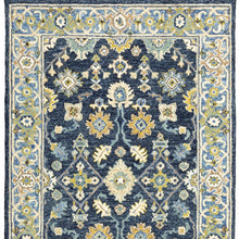 3'X8' Navy And Blue Bohemian Area  Rug