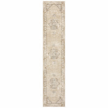 2'X3' Beige And Ivory Center Jewel Area Rug